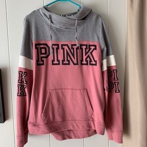 Pink pullover hoodie